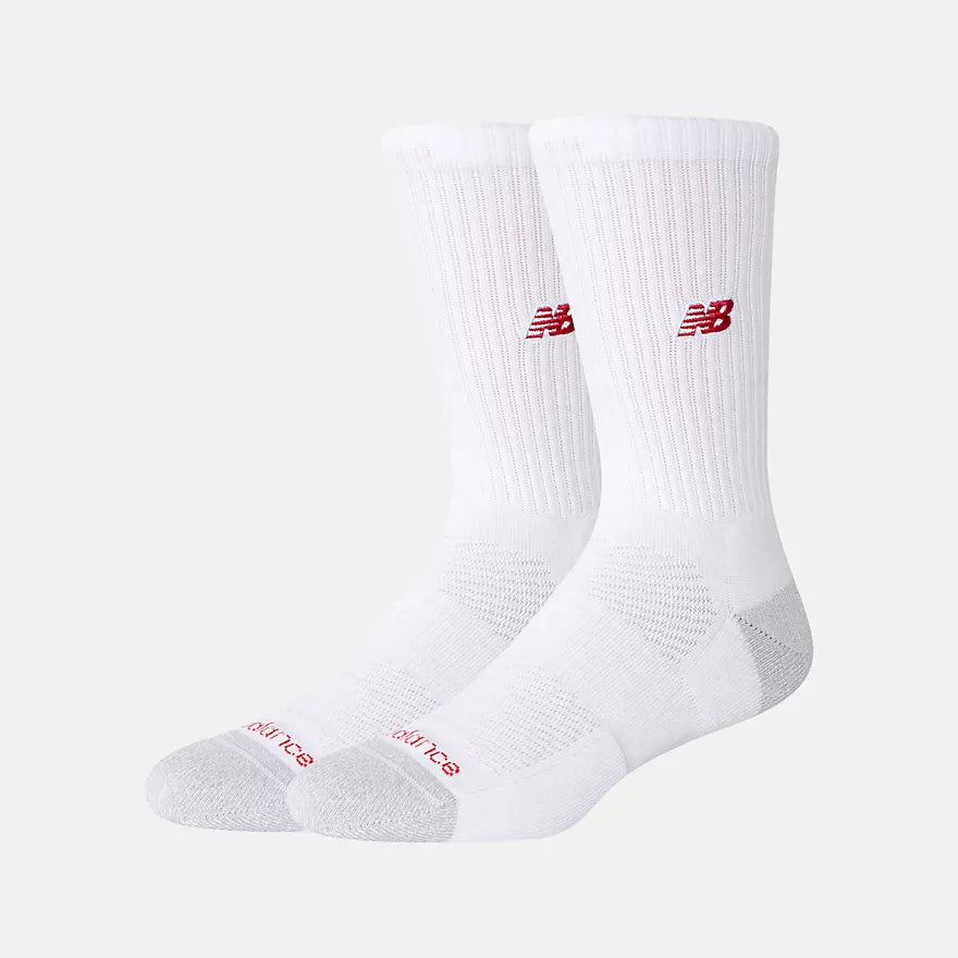New Balance Active NB Premium Crew White 2 Pack Socks