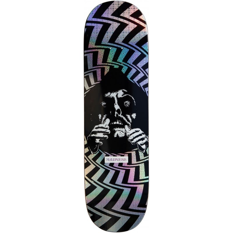 Madness Darkness Holograph Swirl Resin 7 9" Skateboard Deck