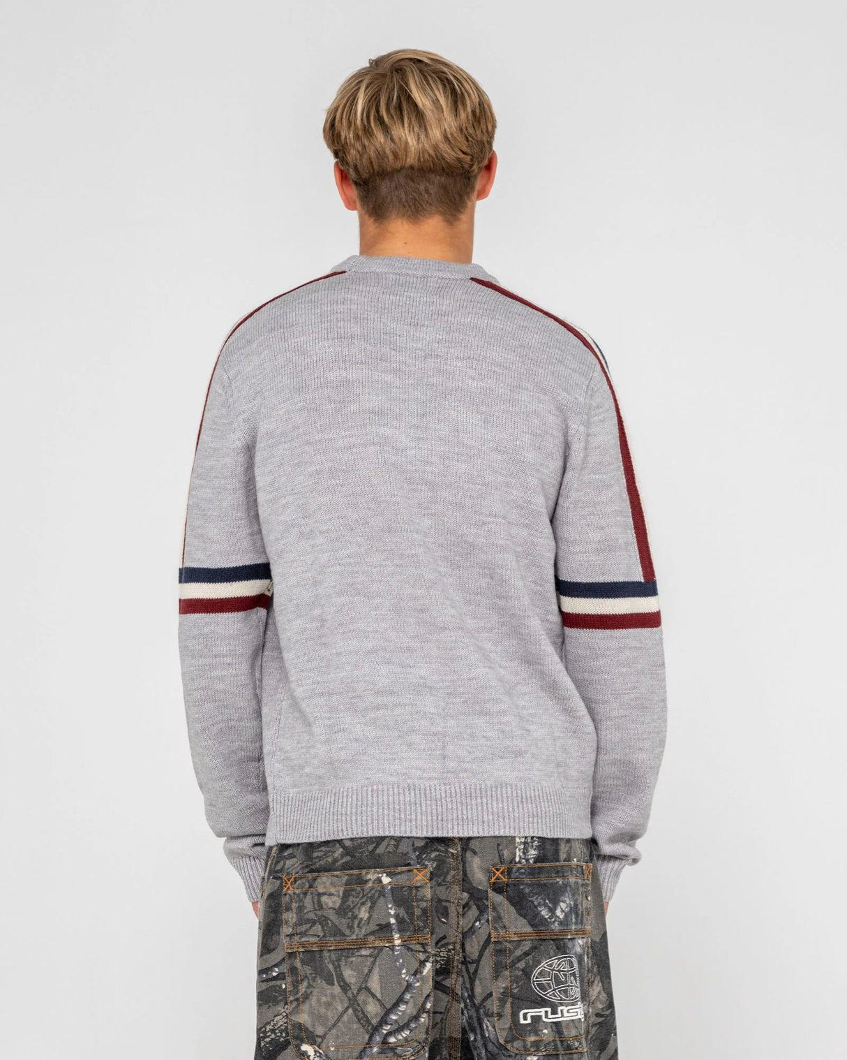Rusty Moritz 2.0 Grey Marle Crew Knit Sweater