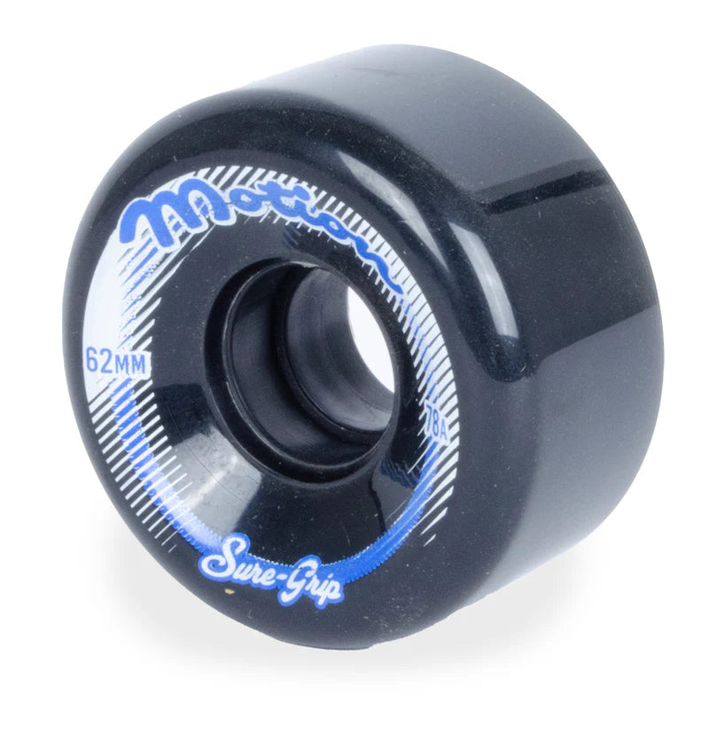 Sure-Grip Motion Black 78a 62mm (Set of 8) Roller Skate Wheels