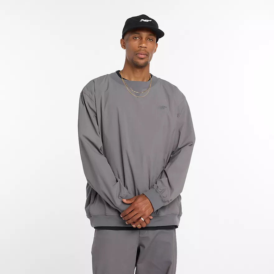 New Balance Numeric Castlerock Woven Crewneck Sweatshirt