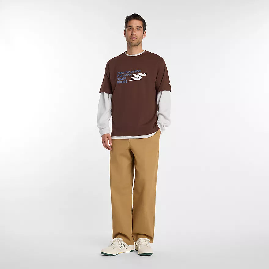 New Balance Numeric Stacked Graphic Pumpernickel S/s Shirt