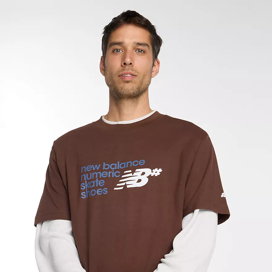 New Balance Numeric Stacked Graphic Pumpernickel S/s Shirt