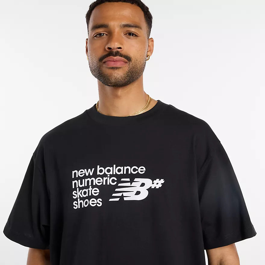 New Balance Numeric Stacked Graphic Black S/s Shirt