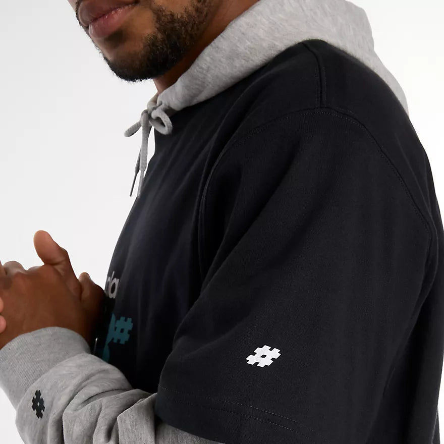 New Balance Numeric Stacked Graphic Black Multi Color S/s Shirt