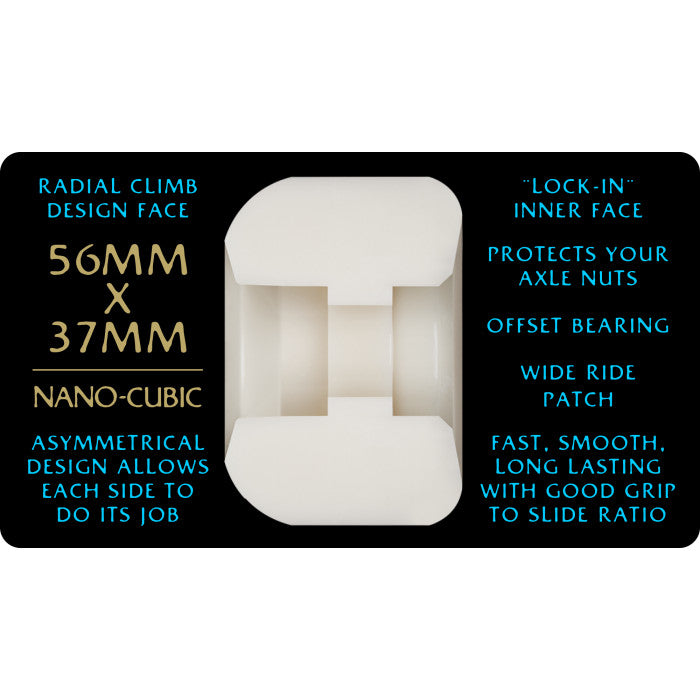 Powell Peralta Dragon Formula Blue Nano Cubic 97a 56mm x 37mm Skateboard Wheels