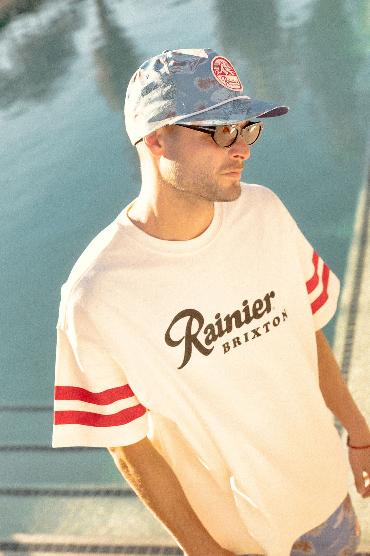 Brixton Rainier X Brixton Blue SKY HP Snapback Hat