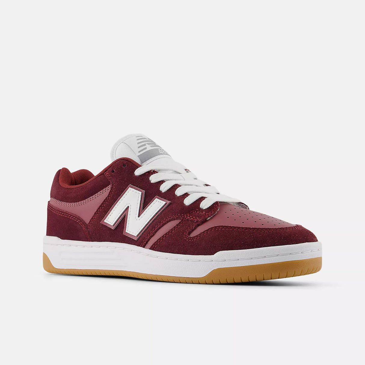 New Balance Numeric 480 Burgundy White Gum Shoes