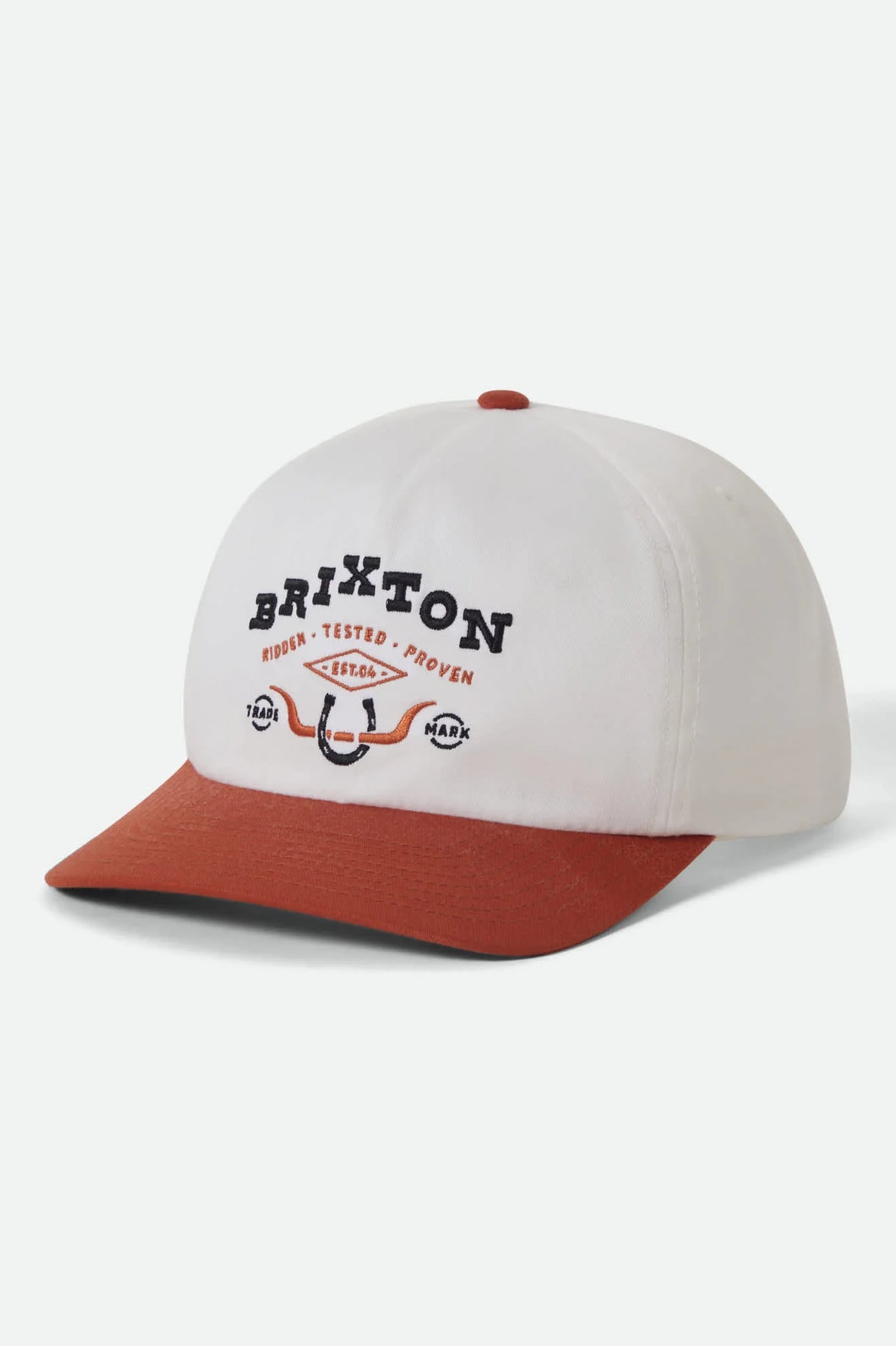 Brixton Beekman MP Off White Rust Snapback Hat
