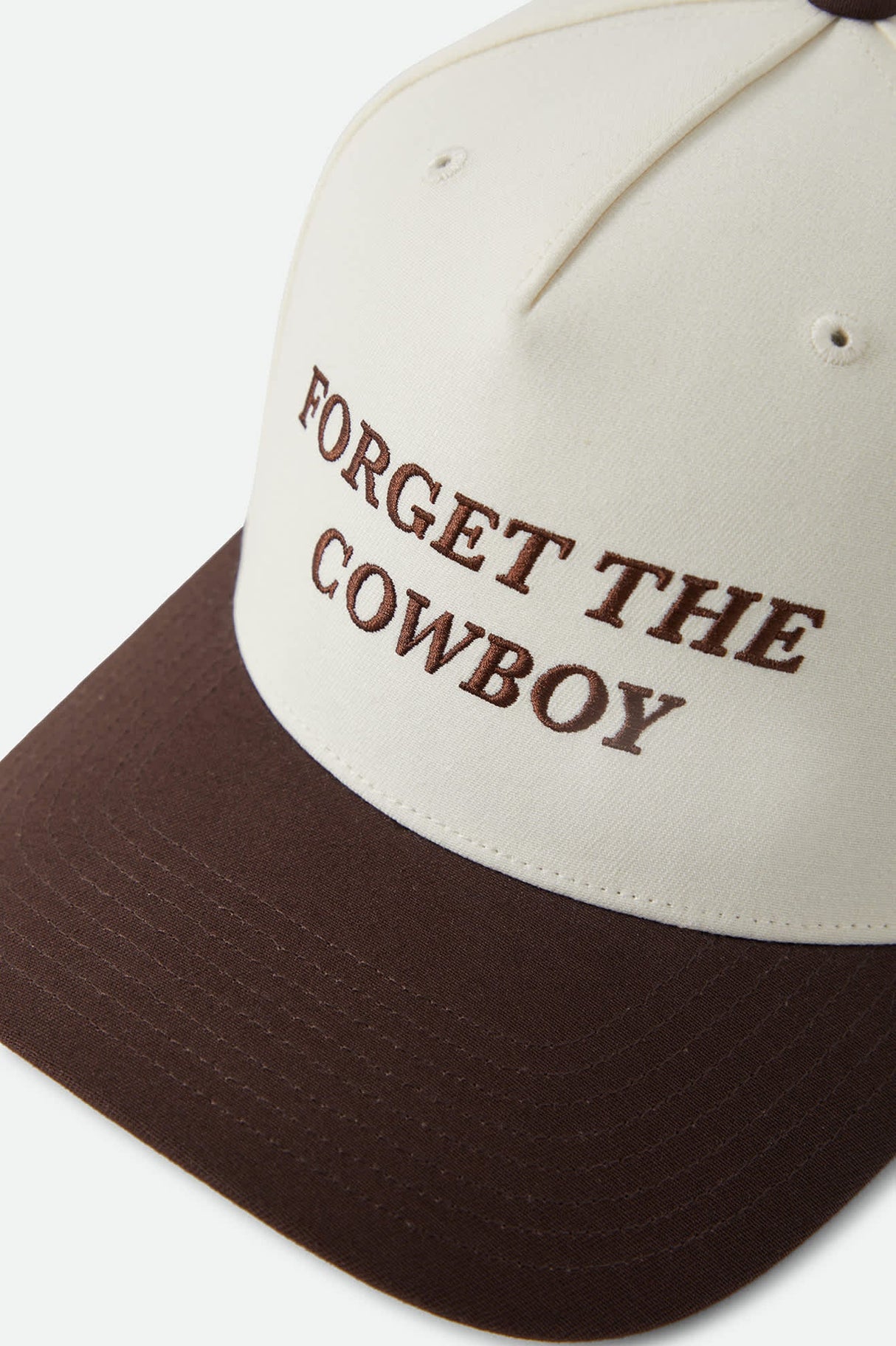 Brixton Forget The Cowboy NP MP Chocolate Off White Snapback Hat