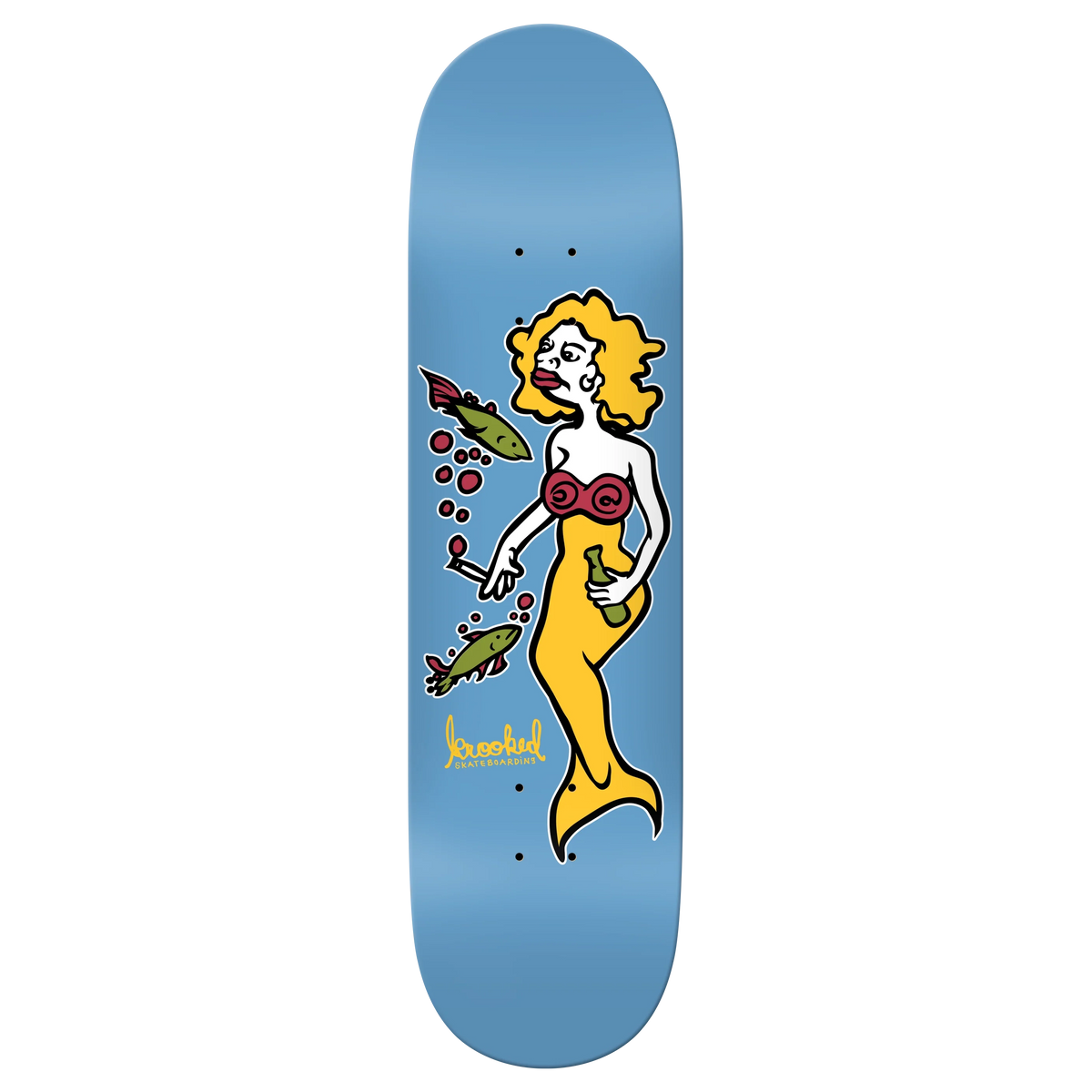 Krooked Dbx Mermaid Light Blue 8.38" Skateboard Deck