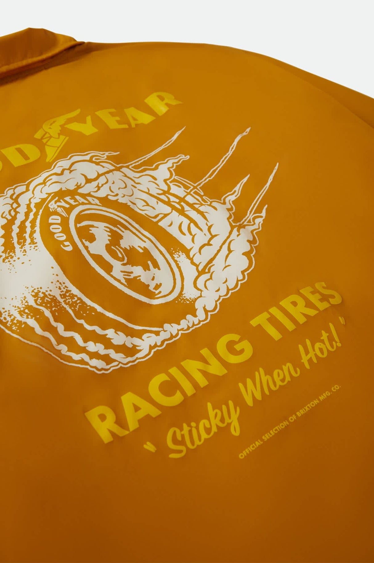 Brixton Goodyear Slick Nugget Gold Wind Breaker Jacket
