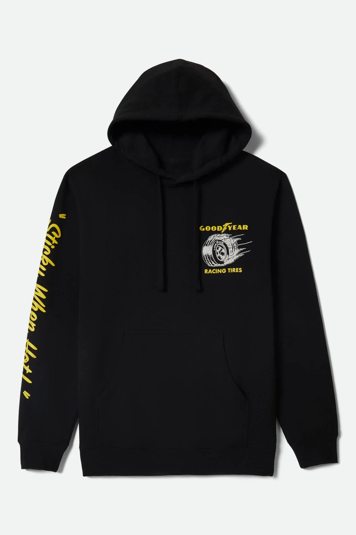 Brixton Goodyear Cheater Slick Black Hooded Sweatshirt