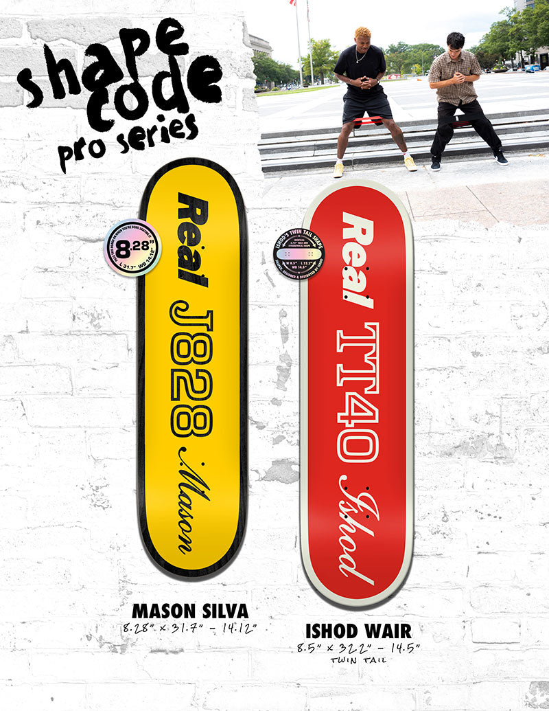 Real Mason Silva Shape Code 8.28" Skateboard Deck