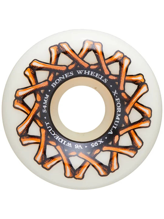 Bones Wheels X-Formula XF V6 Wide-Cut 54mm 95A Skateboard Wheels