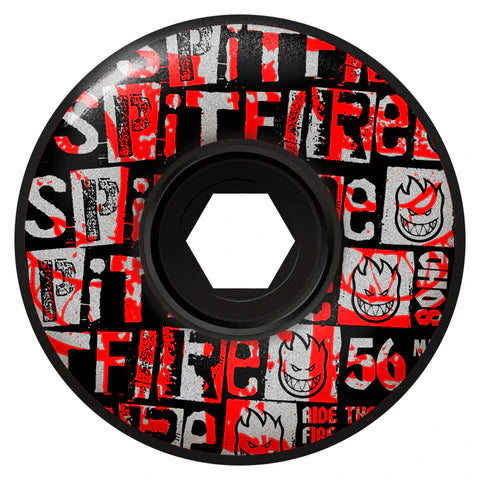 Spitfire 80HD Ransom Radial Full 56mm Black Cruiser Wheels