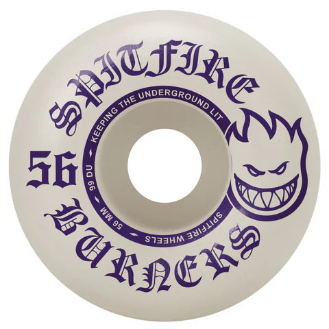 Spitfire Burner White/Purple 56mm 99a Skateboard Wheels