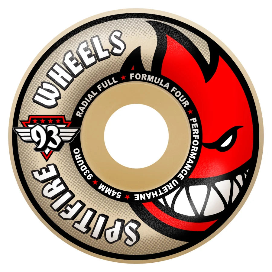 Spitfire Formula Four 93a Radial Full 54mm Skateboard Wheels