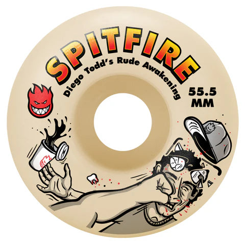 Spitfire F4 99a Classic Diego Todd Rude Awakening 53.5mm Skateboard Wheels