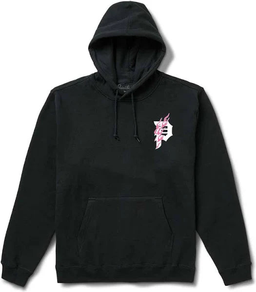 Primitive Honor Black Heavyweight Hooded Sweatshirt