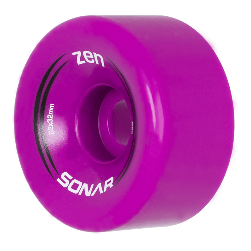 Riedell Sonar Zen 85a 62mm (Set of 4) Purple Roller Skate Wheels