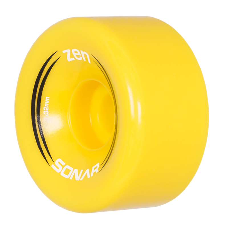 Riedell Sonar Zen 85a 62mm (Set of 4) Yellow Roller Skate Wheels