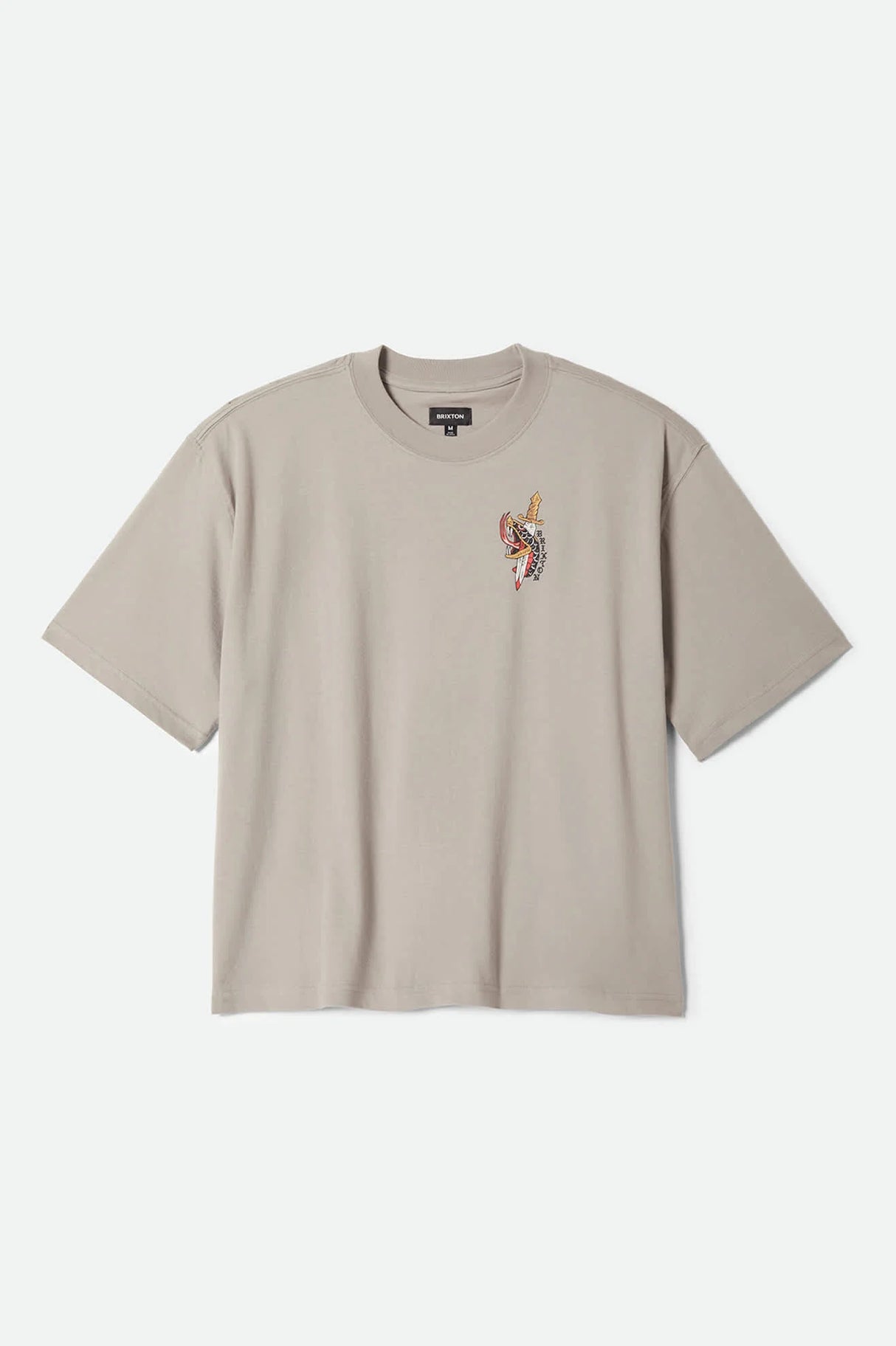 Brixton Sword Pebble Stone S/s Boxed Crop Tee Shirt