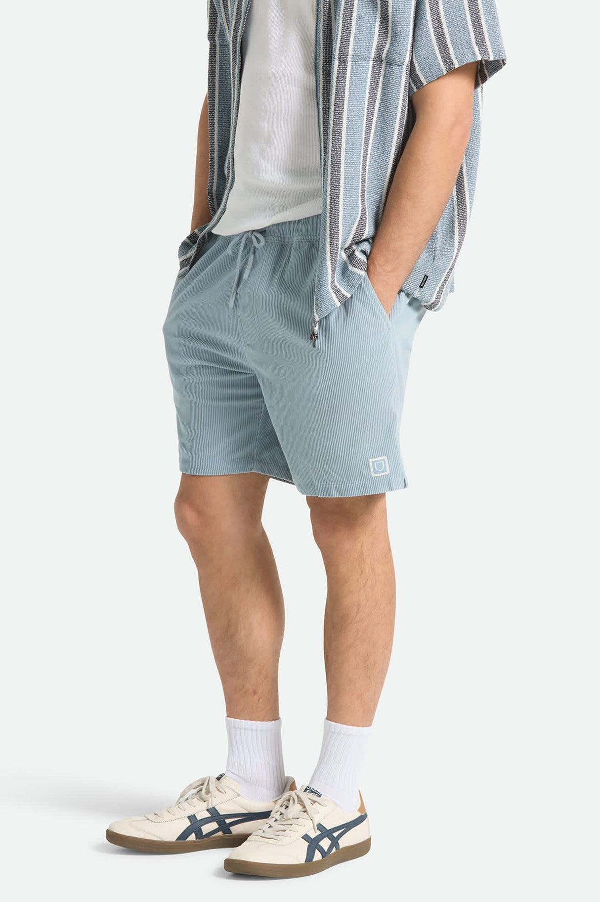 Brixton Everyday Dusty Blue Corduroy Shorts
