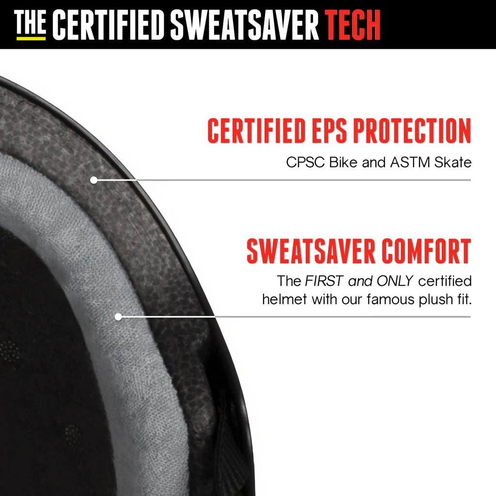 Triple Eight "The Certified Sweatsaver" Carbon Matte Helmet