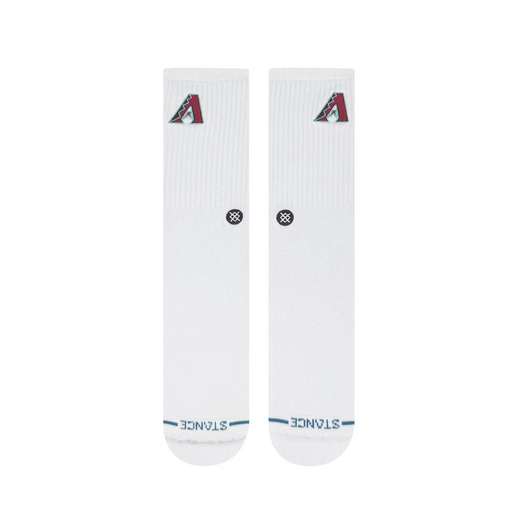 Stance Arizona Diamondbacks Crest White Socks