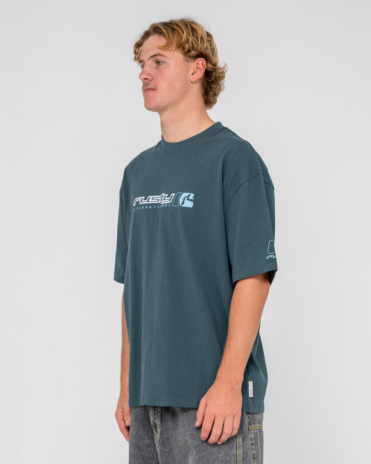 Rusty Jetsetter Deep Teal S/S Tee