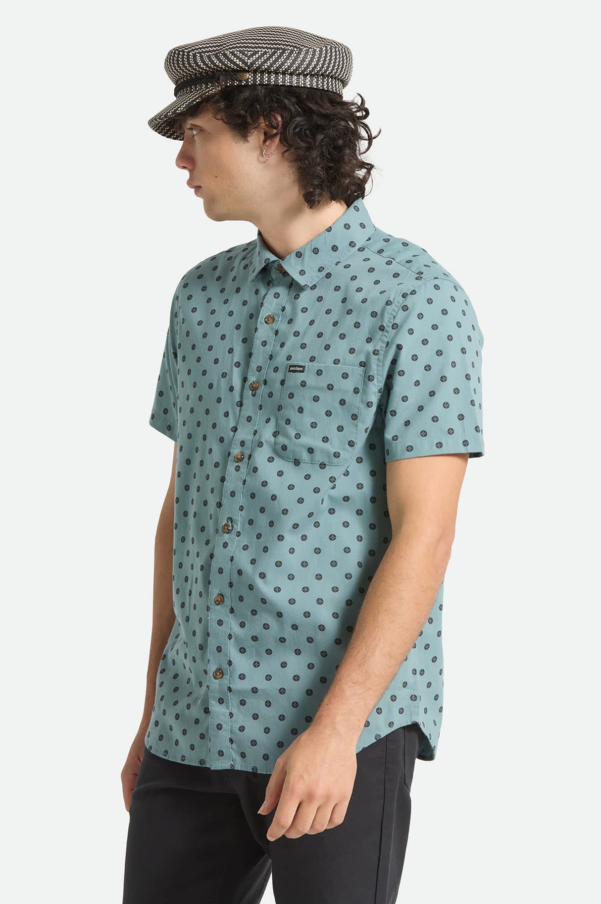 Brixton Charter Print Micro Street Tile S/s Woven Shirt