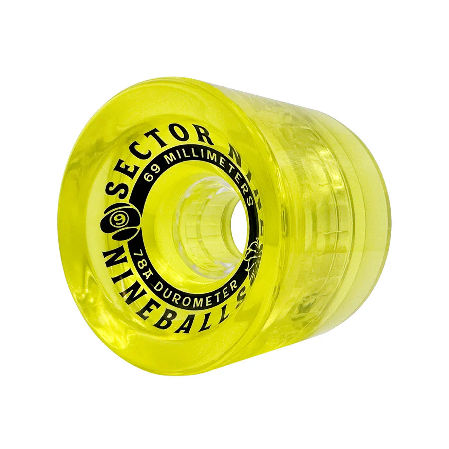 Sector Nine Nineballs Yellow 69mm 78a Cruiser Skateboard Wheels