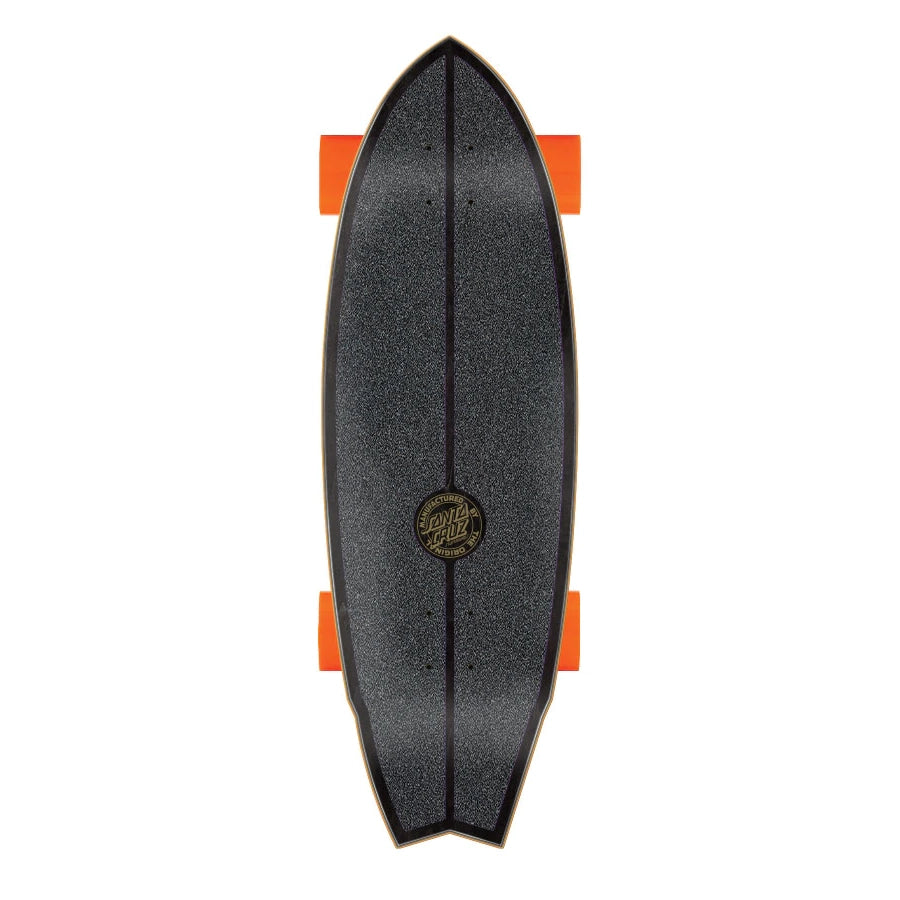 Santa Cruz x Carver Flame Dot Shark 9.85" x 31.52" Surfskate Complete