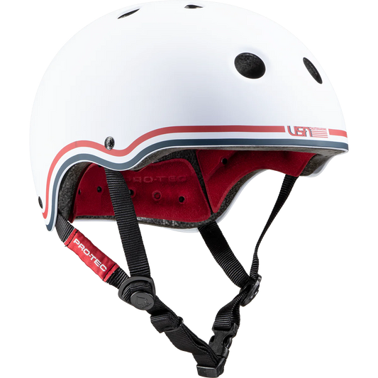 ProTec Classic Certified White USA Skateboarding Helmet