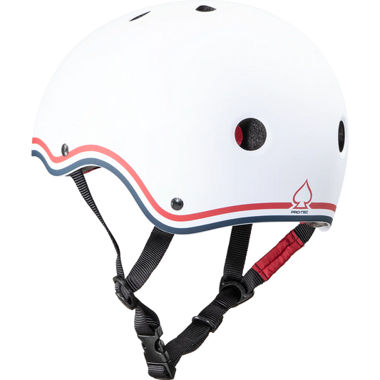 ProTec Classic Certified White USA Skateboarding Helmet
