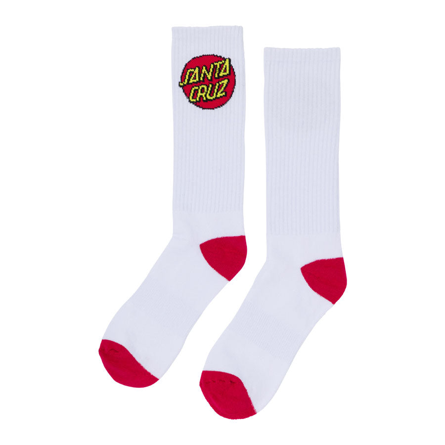 Santa Cruz Cruz Crew 2 Pairs White Socks
