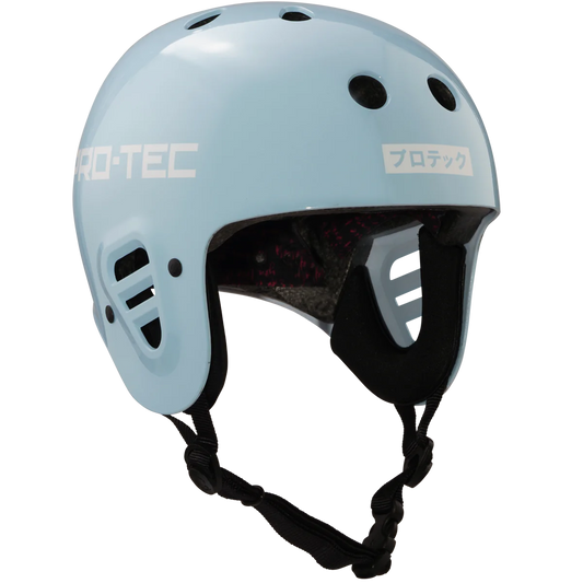 ProTec Full Cut Certified Sky Brown Blue Helmet