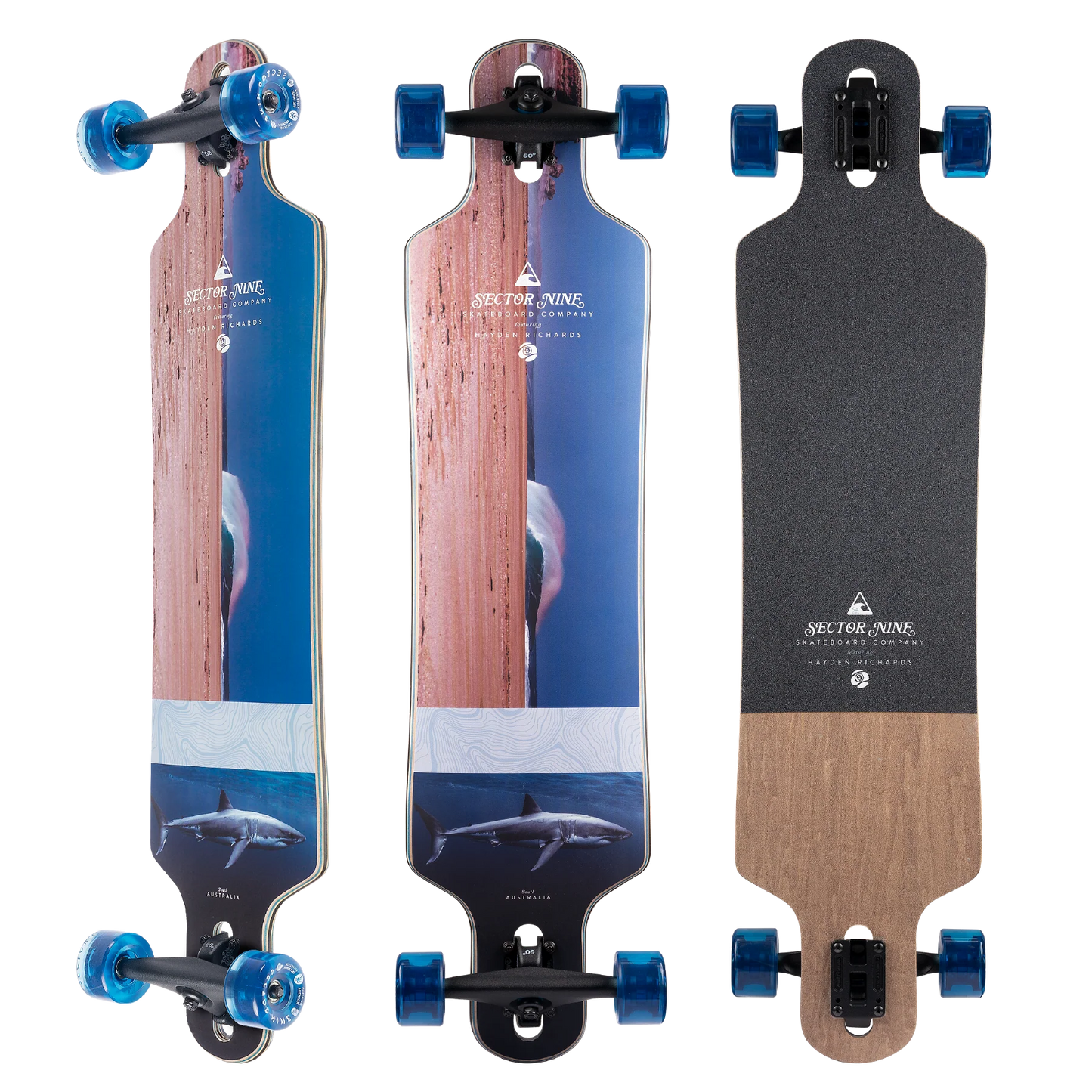 Sector Nine Meridian Rips 40.0" X 9.75" Longboard Complete Skateboard