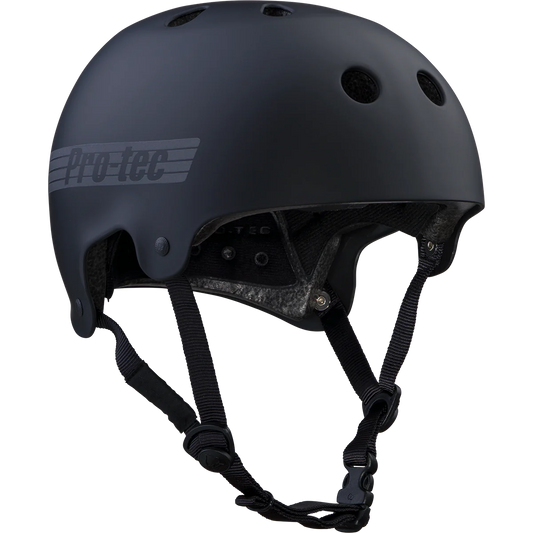 ProTec Old School Certified Matte Black Reflective Helmet