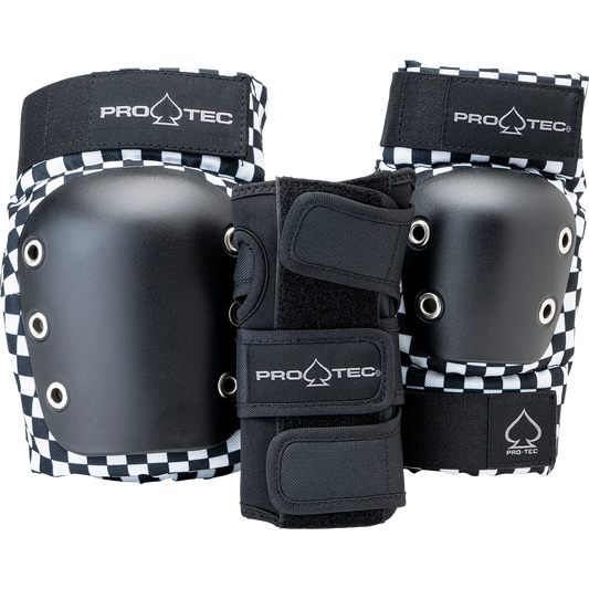 ProTec Junior Black Checker 3 Pack Youth Pads