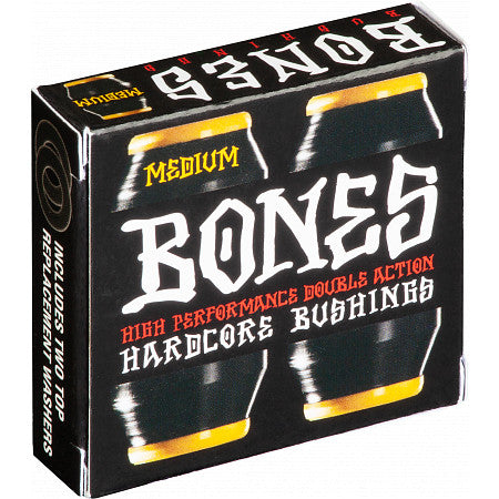 Bones Hardcore Medium Black/Yellow Bushings