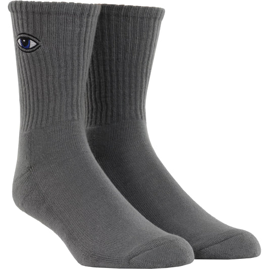 Toy Machine Sect Eye Embroidered Grey Sock
