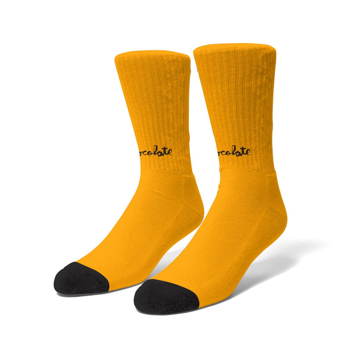 Chocolate Lost Chunk Gold Socks