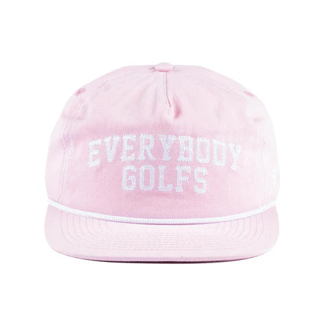 Sandy Par Everybody Golfs Pink 5-Panel Snapback Hat