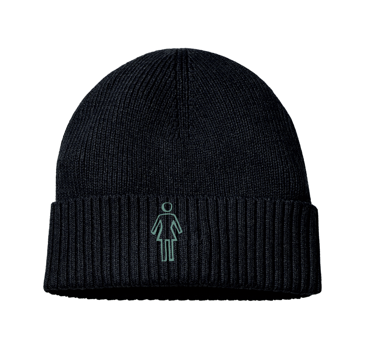 Girl Suzuki OG Black Roll-Up Beanie