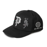 Primitive Outsider Black A-Frame Snapback Hat