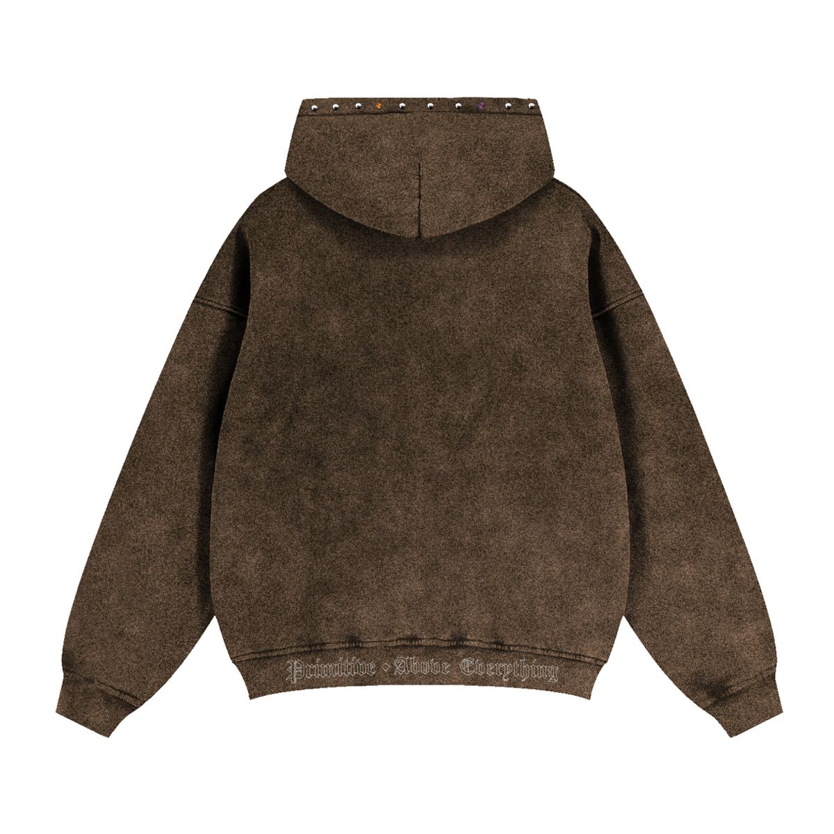 Primitive Treasure Heavyweight Brown Hooded Sweatshirt