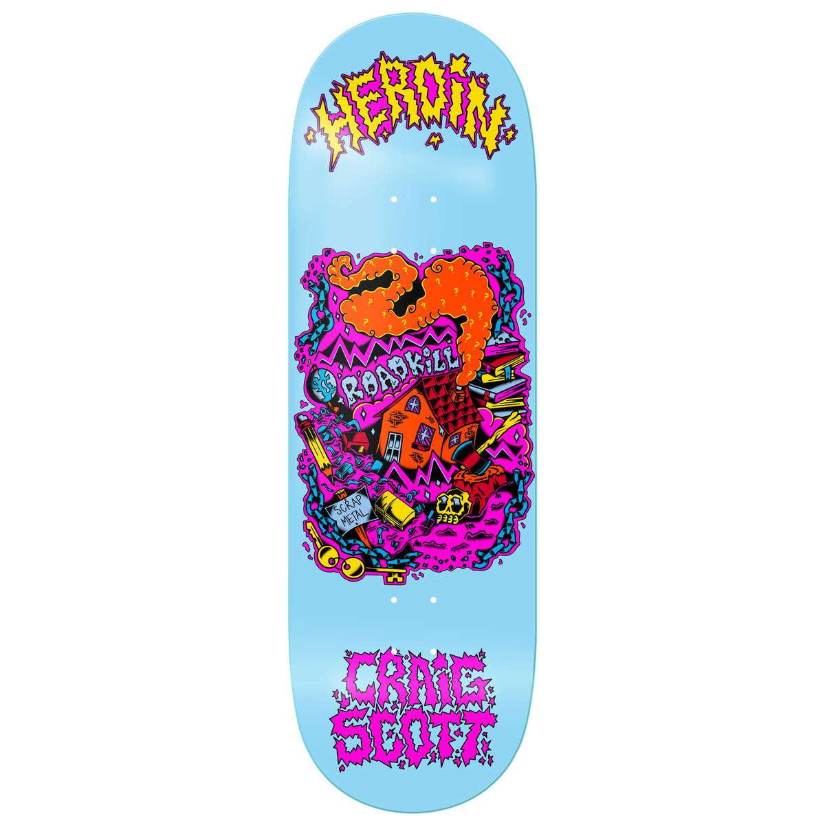 Heroin Craig Questions Scrap Metal 10" Skateboard Deck