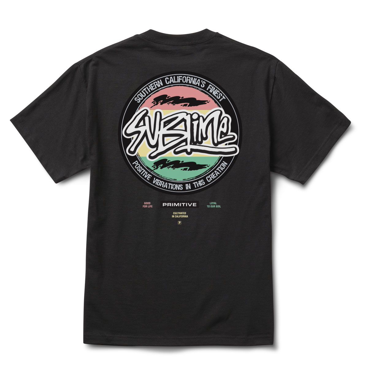 Primitive x Sublime Vibrations Black Heavyweight Tee S/s Shirt